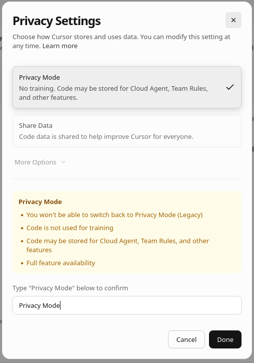 Privacy Mode while developing the news clerk